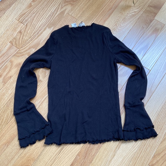 H&M Y2K Ruffle Hem Ribbed Long Sleeve - Picture 6 of 6